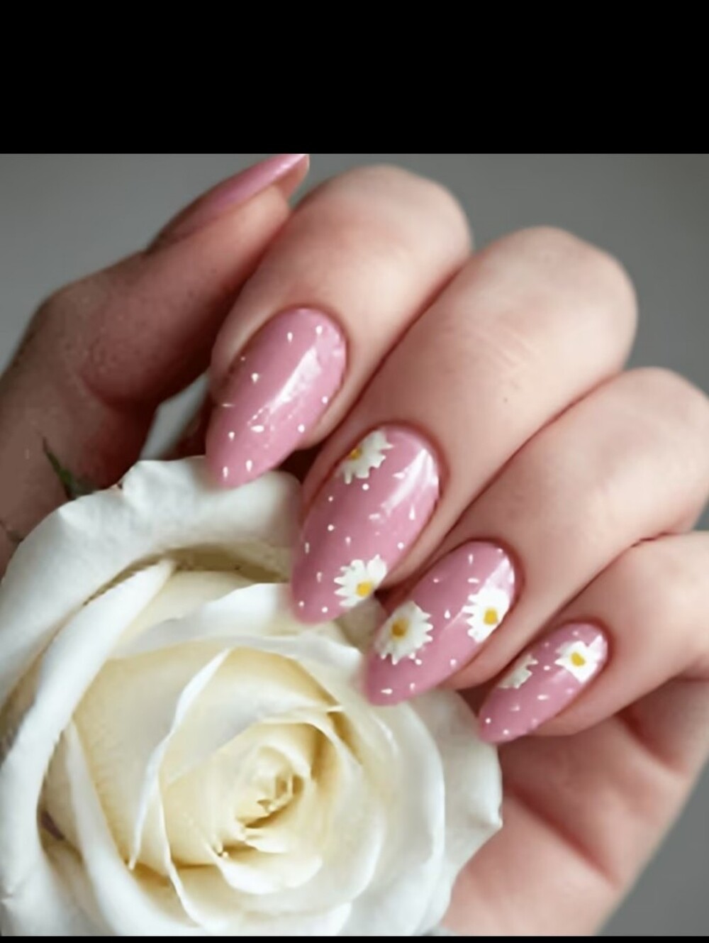 🔥3/$21 Pink Daisy Press On Nails